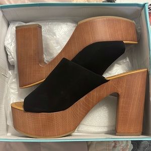 Slip on platform heels